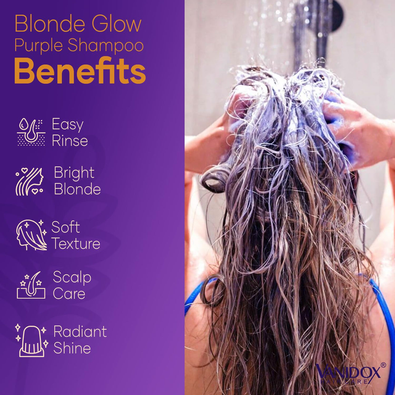 Sulfate-Free Purple Shampoo for Blondes, Highlights & Bleached Hair, 16oz