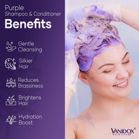 Thumbnail for Sulfate-Free Purple Shampoo & Conditioner for Gray/Silver Hair, 16oz Each