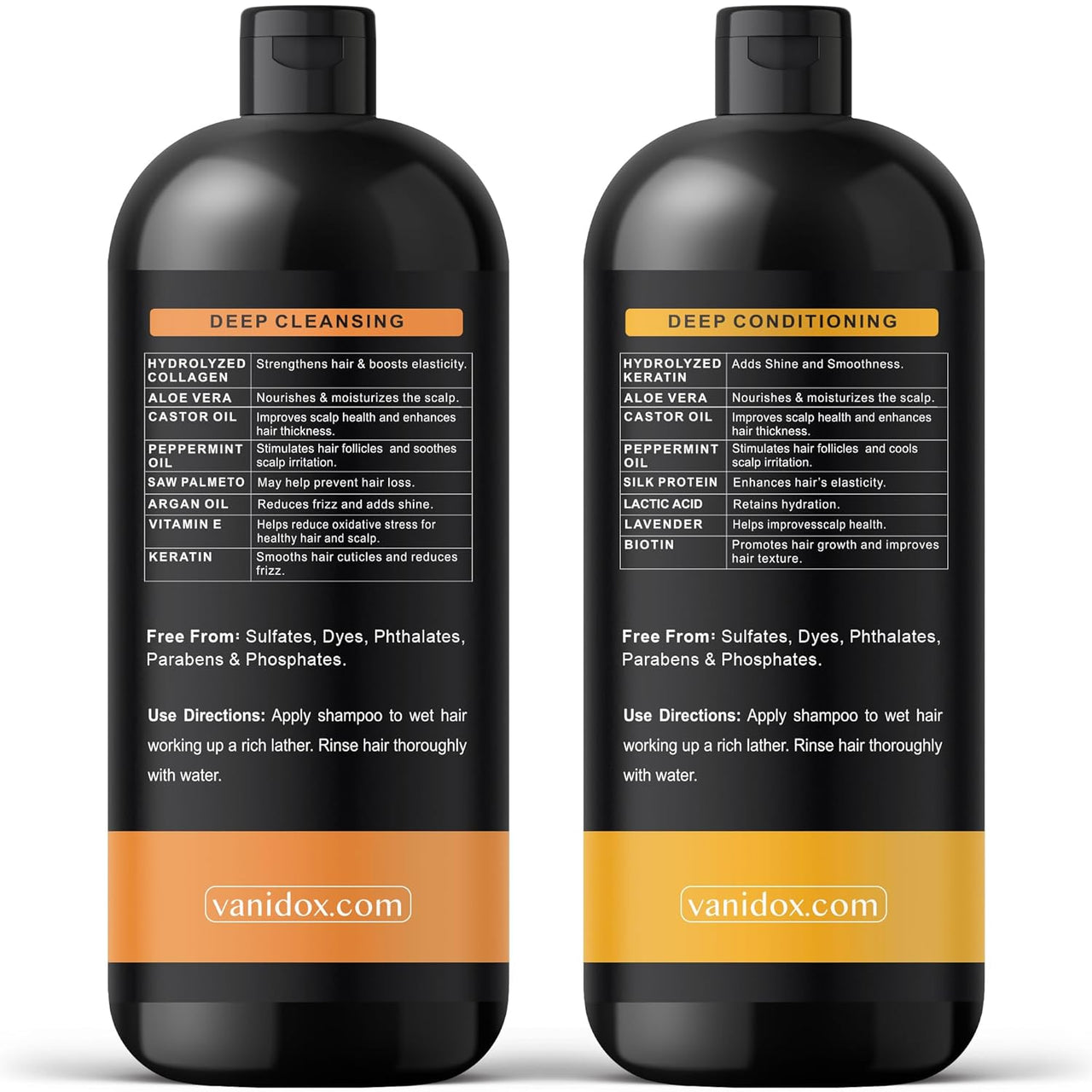 Tea Tree Shampoo & Conditioner Set, Biotin, 16oz Each, Sulfate-Free