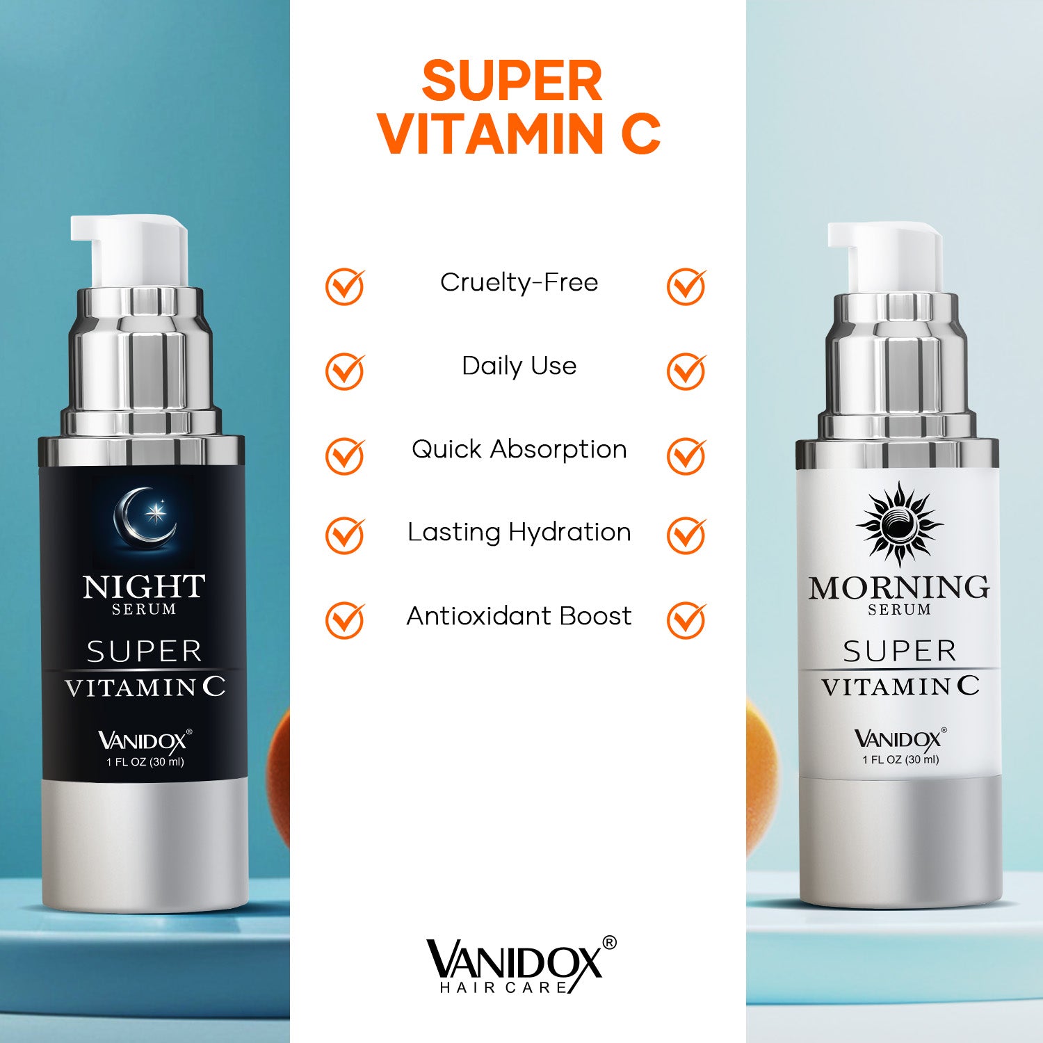 Super Vitamin C Morning and Night Serum Combo