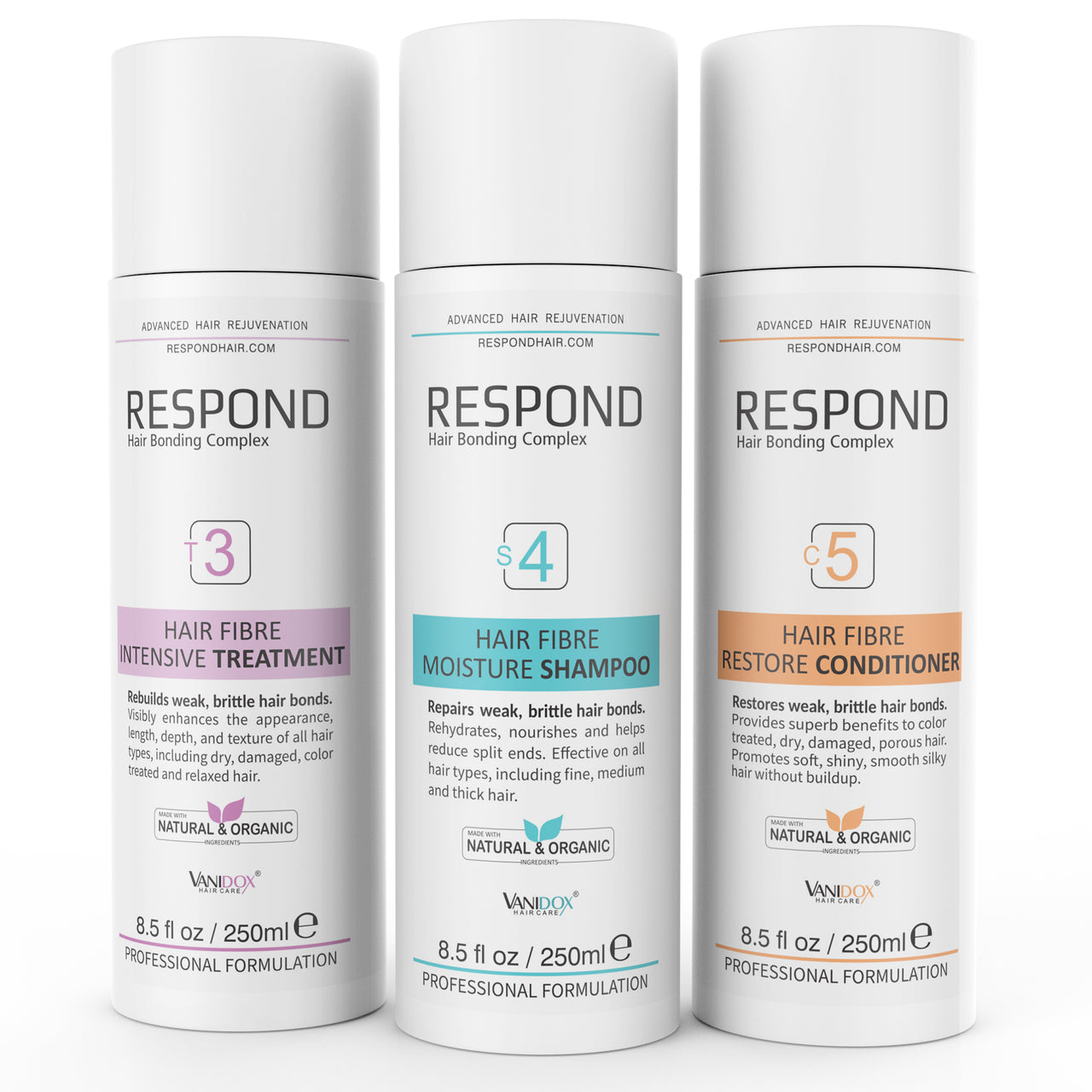 Respond Hair T3 S4 C5 Professional Hair Treatment for Dry, Damaged and  bleached Hair