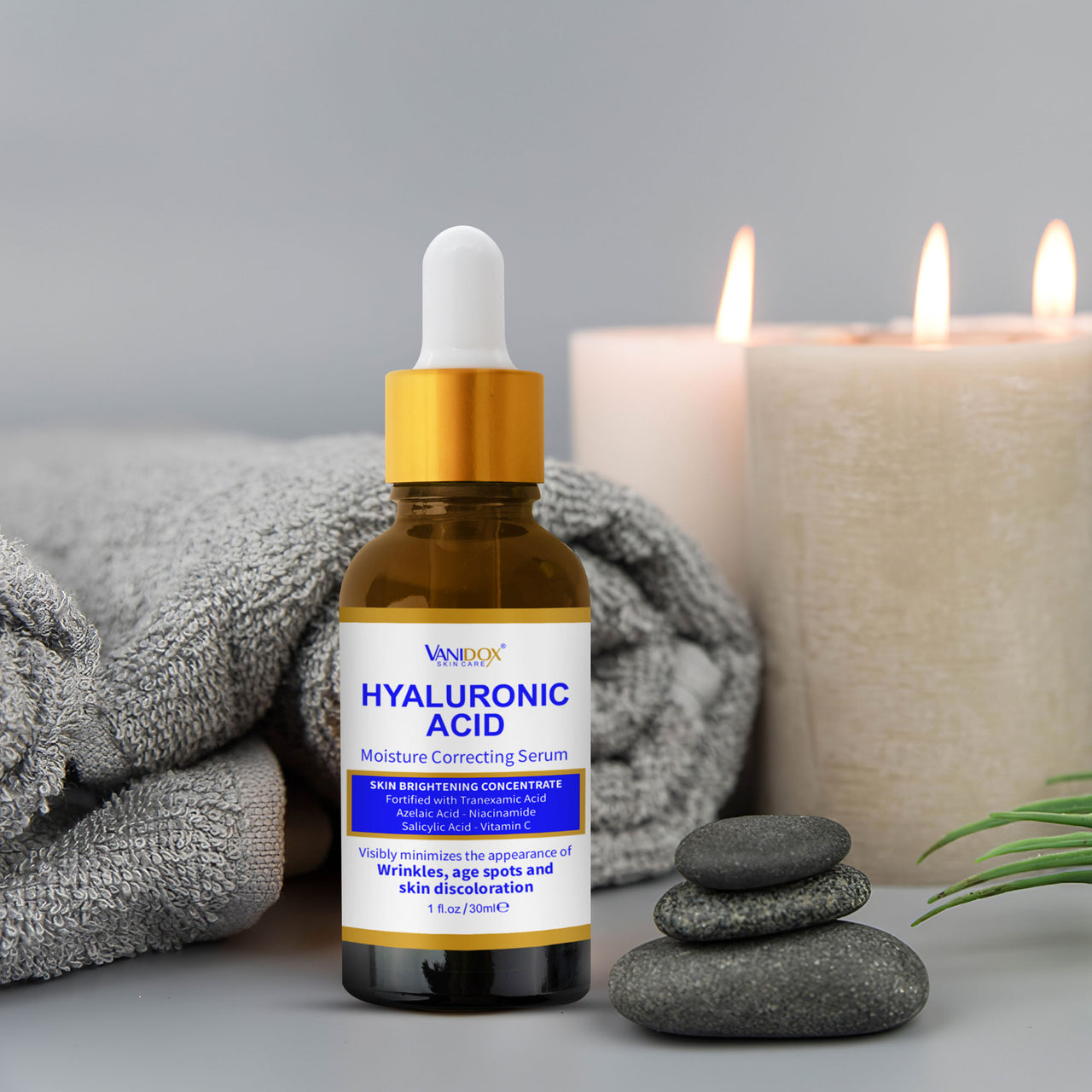 Hyaluronic Acid Serum for Face and Neck. Anti Aging Formula for Fine Lines, Wrinkles, Age Spots, and Skin Discoloration.